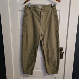 Everlane The Fatigue Barrel Pant Kalamata Green High Rise 8